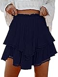 Lepunuo Womens Shorts High Waisted Skorts Flowy
