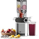 Anybear Cold Press Juicer, 200W Slow Masticating Juicer 4.3" Large Feed Chute Fit Whole Fruits Vegetables | Upgraded Auger |