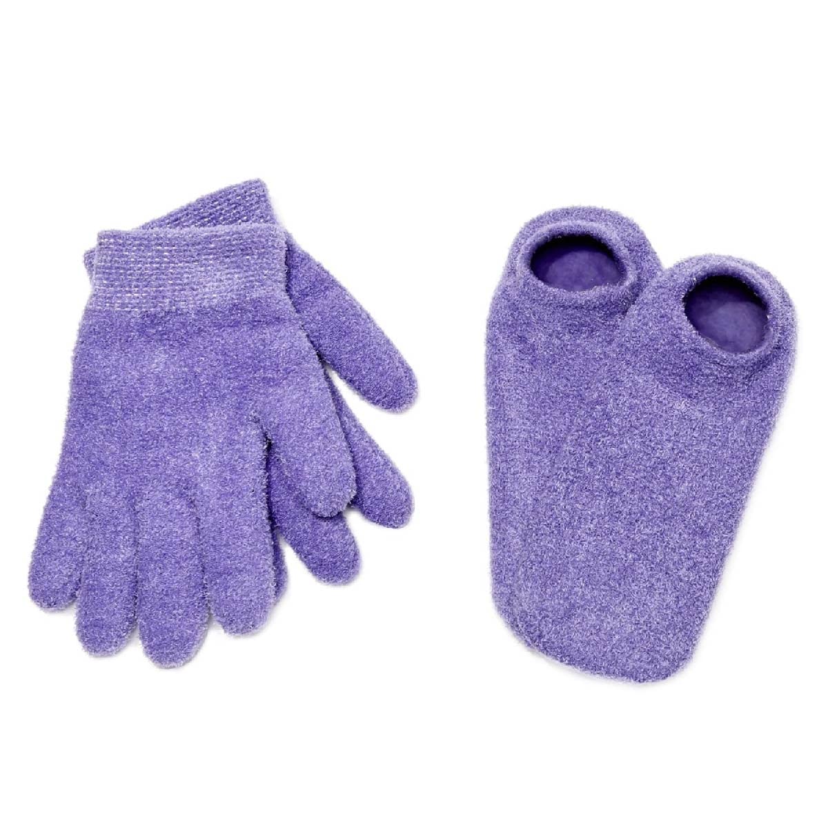 Photo 1 of NatraCure Moisturizing Gel Booties and Gloves Set - (for Dry Skin, Dry Hands, feet, Cracked Heels, cuticles, Rough Skin, Dead Skin, use with Your Favorite lotions) - 155/175-LAV/RET - Color: Lavender