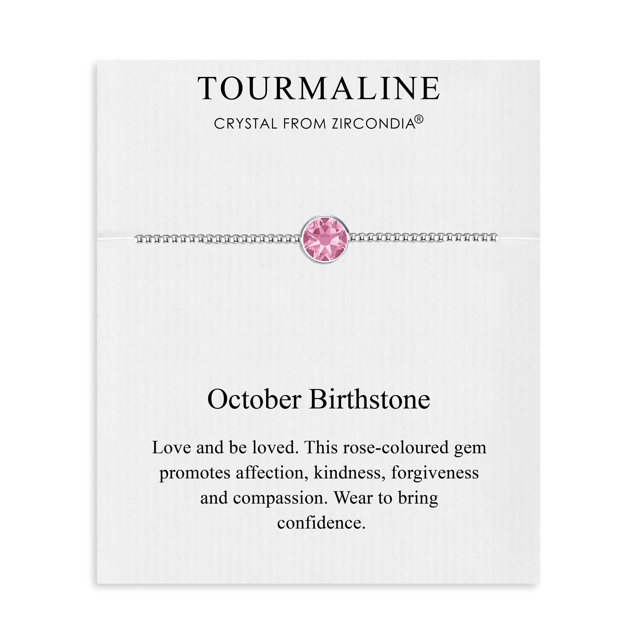 Philip Jones October (Tourmaline) Birthstone Bracelet Created with Zircondia® Crystals