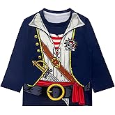 Wosixima Unisex kid child Pirate T-Shirts Caribbean Pirate Revolutionary War Medieval Army Halloween Costume Tee Tops