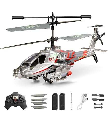 A61 Mini Hélicoptère RC Air-wolf – Échelle 1/53, 4 Canaux 2,4 GHz, Gyroscope 6 Axes, Décollage/atterrissage Automatique