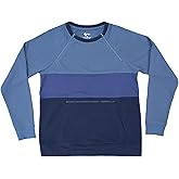 Spoonie Threads Denim Colorblock Adult Zip Access Crewneck Sweatshirt