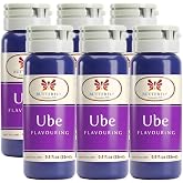 Butterfly Ube Flavoring Extract Paste, Taro Aroma, 0.8oz, 6 Count | Baking Extract for Ice Cream, Latte, Pandesal &amp; Cakes, Food Flavoring Extracts for Halo-Halo, Southeast Asian Dessert Flavor
