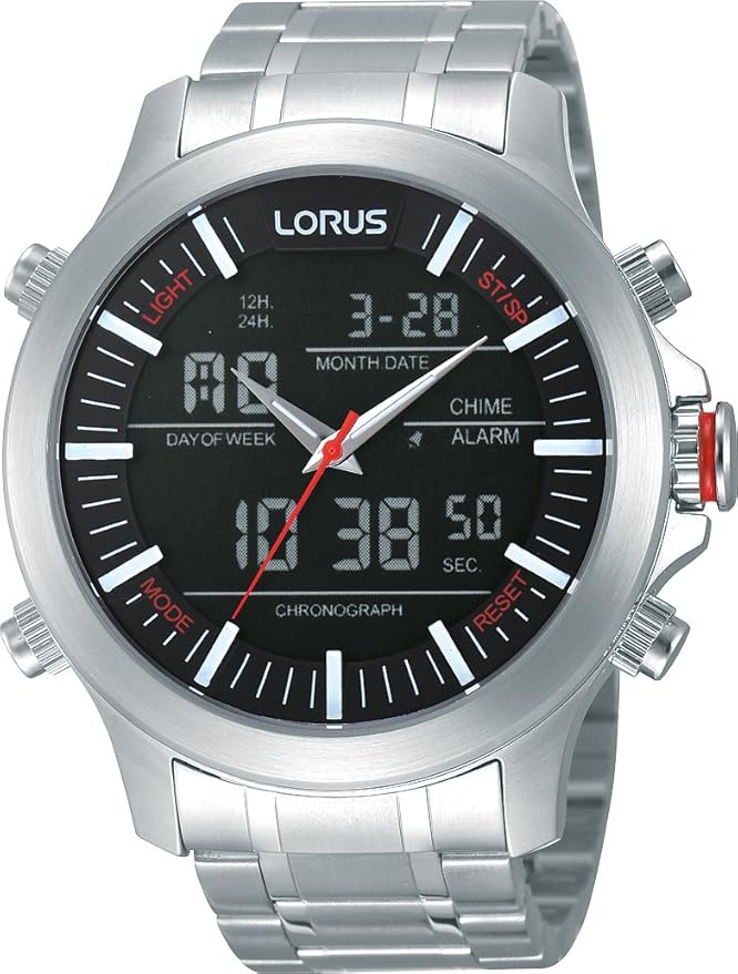 Lorus Orologio da polso, analogico digitale al quarzo, acciaio INOX, Uomo Lorus Amazon.it Lorus Orologio da polso, analogico digitale al quarzo, acciaio INOX, Uomo Lorus Amazon.it