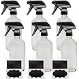 16oz Clear Glass Spray Bottles With Measurements (2-Pack