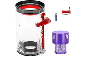 for Dyson v10 Replacement Parts,SV12/SV13/SV27 Bin Filter, Includes an Additional Switch Lock. Handle Rotates Up to 80° for S