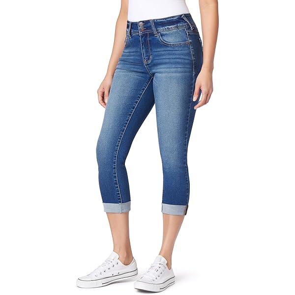 WallFlower Luscious Curvy 23.5” Mid-Rise Cropped Jeans for Women