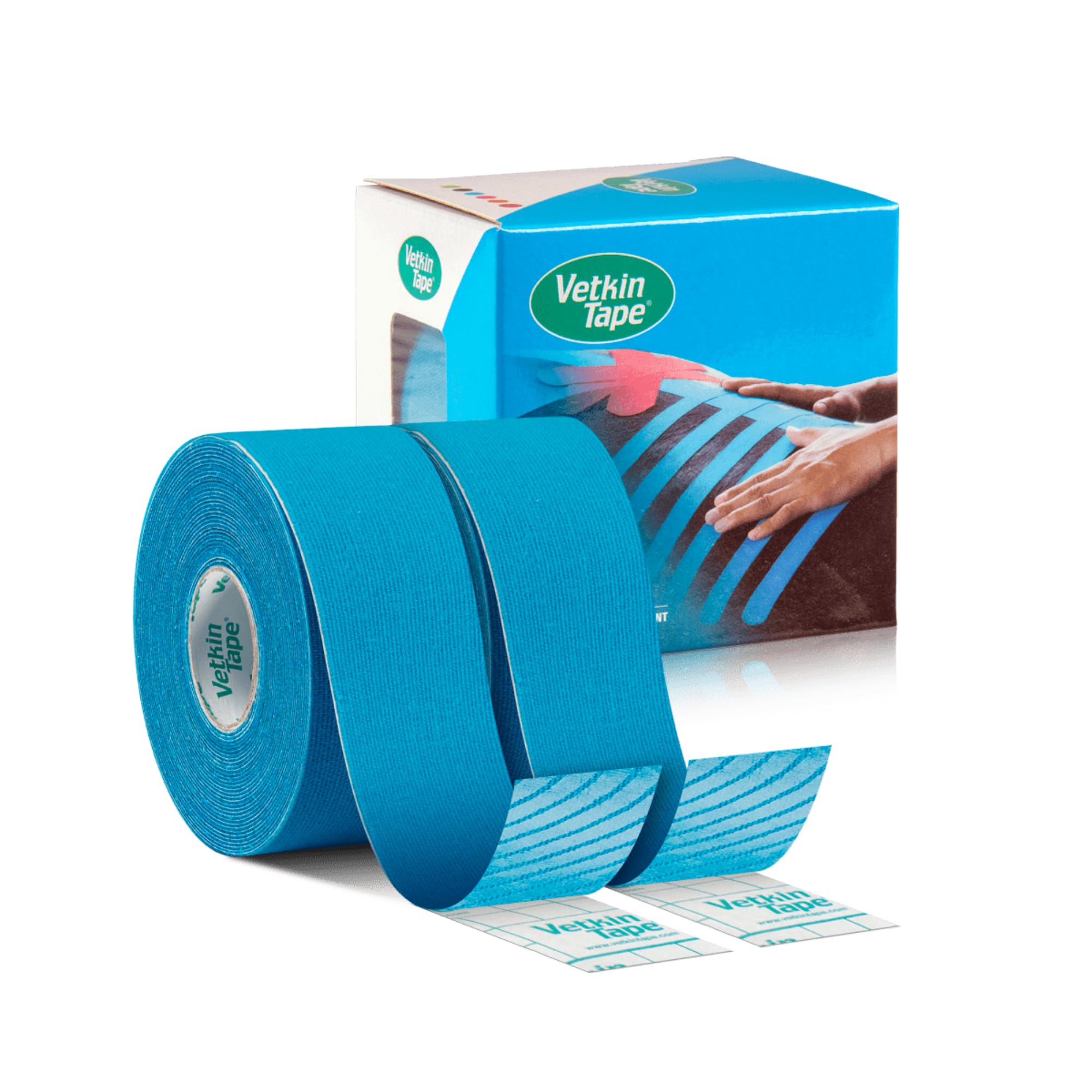 VetkinTape® Veterinary Kinesiology Tape Blue | kinesiology Tape For Horses & Dogs | Equine & Canine Kinesiotape | Latex Free and TÜV Quality Mark Certified Ktape | 3cm-5m | Pack of 2 Rolls
