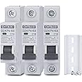 CHTAIXI 3 Pack 1 Pole Miniature Circuit Breaker, 16 Amp 120V/240V AC DIN Rail Mount Circuit Breaker, Thermal Magnetic Trip MCB C16