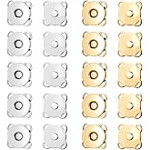 10 Sets Plum Magnetic Snaps Buttons for Sewing 15mm Purse Snap Magnetic Snaps Buttons for Sewing Bags Clothes Craft (Gold Silver)