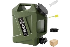 LEDLAY 5GAL Camping Water Jug, Portable Water Storage Container with Spigot, Leak-Proof Lid & Dual Handles, Outdoor Water Tank for Camping, RV, Emergency Preparedness