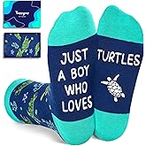 HAPPYPOP Turtle Gifts for Boys - Tortoise Gifts for Adult, Turtle Socks Kids 4-18 Years