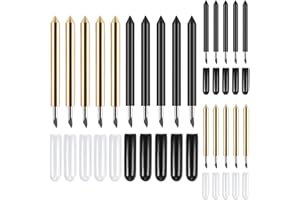 HQMaster Cutting Blade Kit for Die Cutting Machine for Glitter Vinyl, Cardstock, Faux Leather, Adhesive Foil, Vellum (Fine Point+Deep Cut Blade)