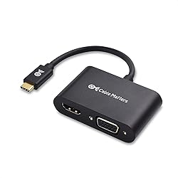 Cable Matters Aluminum USB C to HDMI VGA Adapter