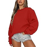 Orchidays Women's Casual Crewneck Sweatshirt Long Sleeve Loose Fitting Pullovers Fall Tops