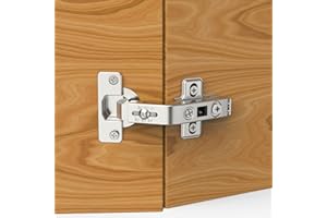 Furniware 2 Pack 1 Pair 135 Degree Lazy Susan Hinges Full Overlay Concealed for Cabinet, Cupboard, Folded Door, Combination with Screws(Regular)