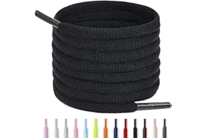 Handshop 1/4" Oval Athletic Shoelaces (2 pairs) 36"-63" in 13 Colors Half Round Shoe Laces