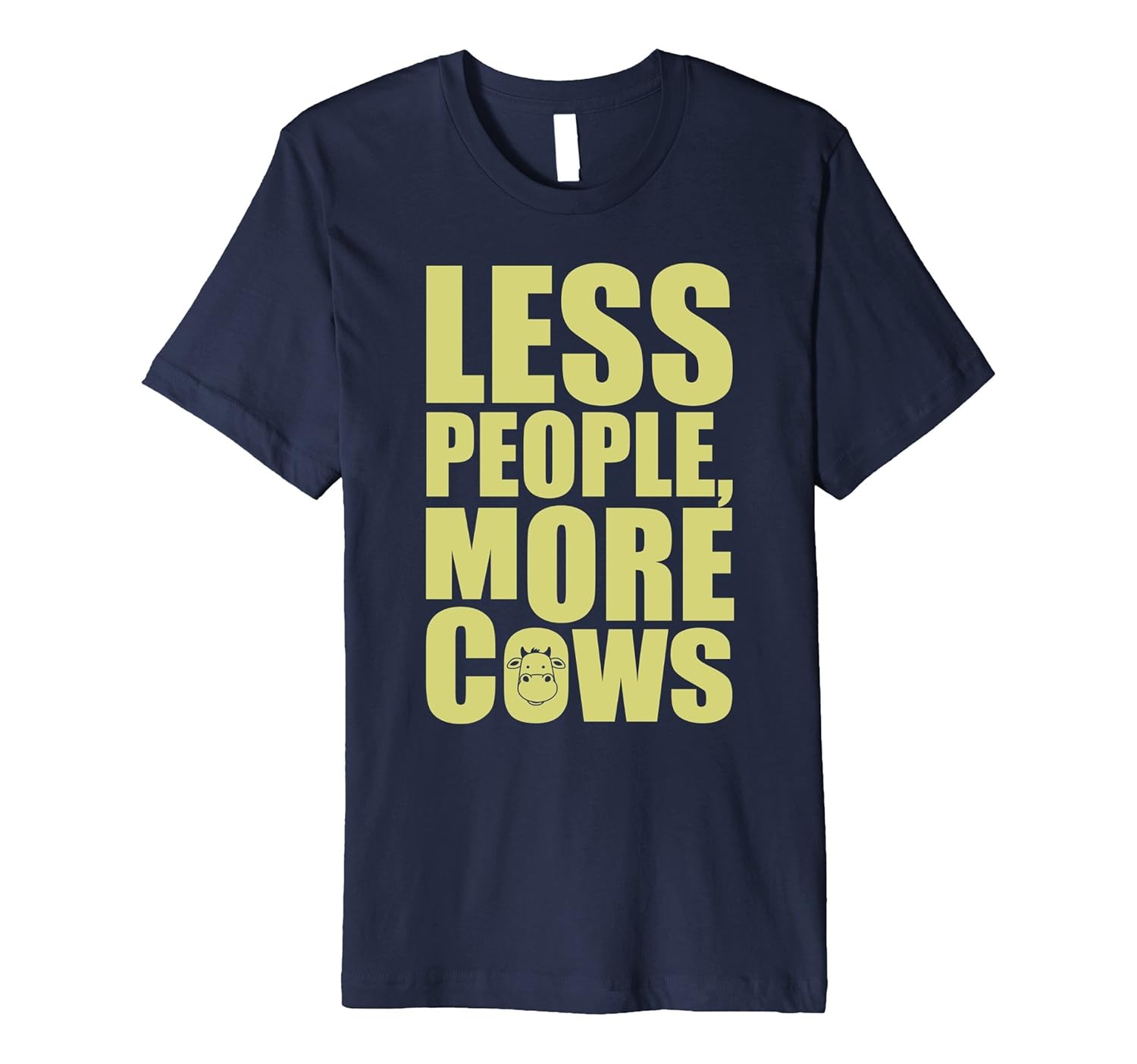 Less People More Cow Farm Christmas T-shirt-ANZ