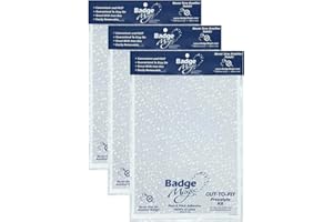 Badge Magic Peel and Stick Adhesive Kit (3 Sheets) - No Ironing or Sewing - Freestyle Cut to Fit - for Patches, Fabrics and DIY Crafts