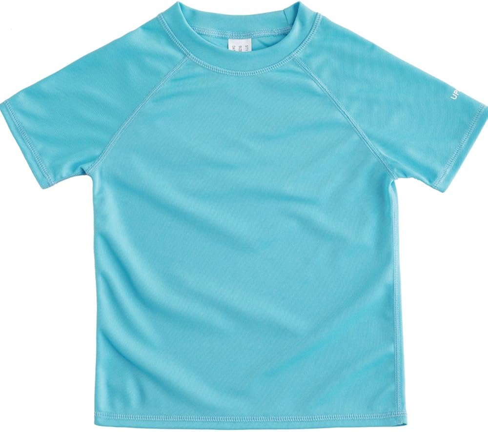 CharmLeaks Boys' Swim Shirt Rashguard Swimtop Tee Solid
