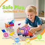 Xekel 40PCS Magnetic Tiles STEM Educational Building Blocks for Kids 3+ view 7
