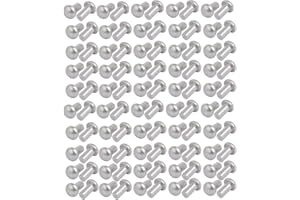 uxcell uxcell100pcs M5 x 10mm Aluminum Half Round Head Solid Rivet Fastener Silver Tone