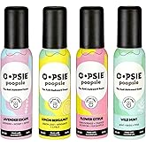 Oopsie Poopsie Toilet Spray - 4 Scents, Portable Original Odor Deodorizer Scents - Poop Spray for Toilet | Citrus, Lavender, Mint & Lemon Pre Poo Air Freshener Spray, 2oz Travel Size Bottles