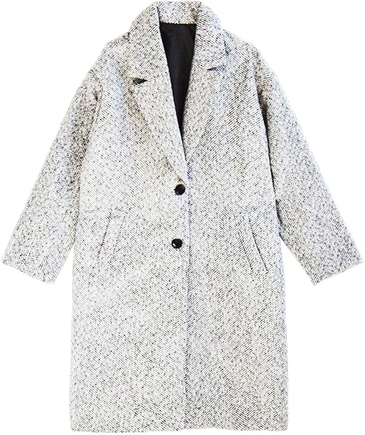 Amazon イーザッカマニアストアーズ E Zakkamania Stores ヘリンボーン チェスターコート ホワイト Mサイズ コート ジャケット 通販