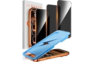 Mkeke for iPhone 17 Pro Max Privacy Screen Protector 3 Pack 25° Anti Spy 9H+ Tempered Glass Military-Grade Drop Protection Easy Installation Shockproof Full Edge Coverage 6.9 inch 2025