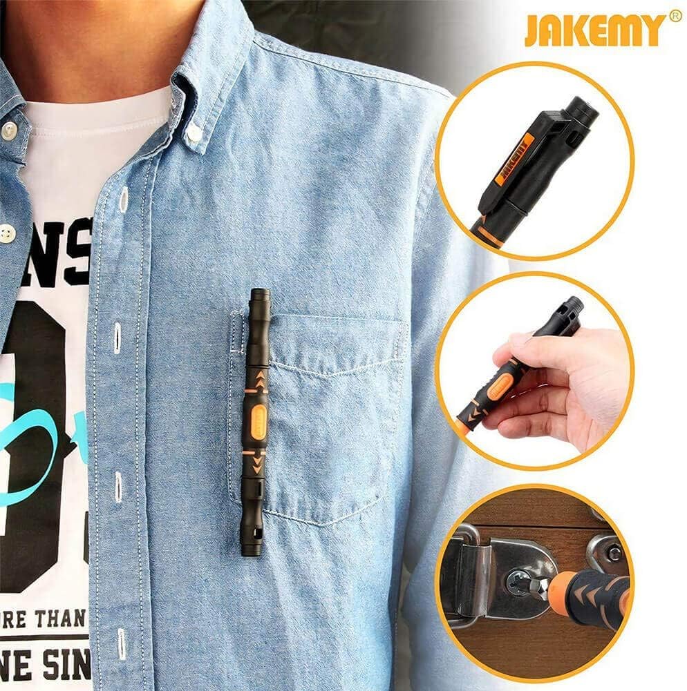 Portable Pocket Pen Screwdriver Set - Precision Screw Driver Multi-Tool Set with Philips and Flat Head Double Ended Magnetic Bits: Home Improvement