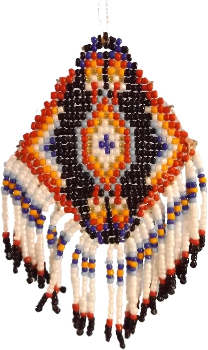 On Holiday Native American Seed Bead Decorative Triangle