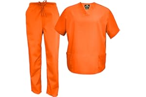 NATURAL UNIFORMS M&M Scrubs Men's Scrub Set Medical Scrub Tops and Pants