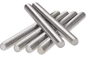 uxcell 6Pcs M8 x 90mm Fully Threaded Rod 304 Stainless Steel Right Hand Threads