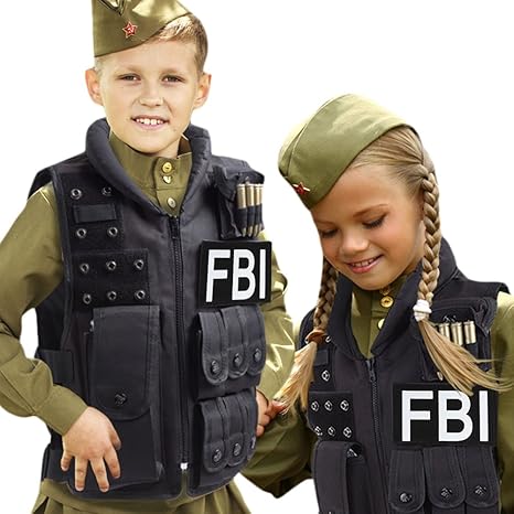 Amazon Catsobat タクティカルベスト キッズ用 子供用 Swat特殊部隊 ハロウィンコスプレ 仮装 アーミーコスプレ サバゲー戦闘キッズ Fbi 19年版 メーカー30日保証付き タクティカルベスト 通販