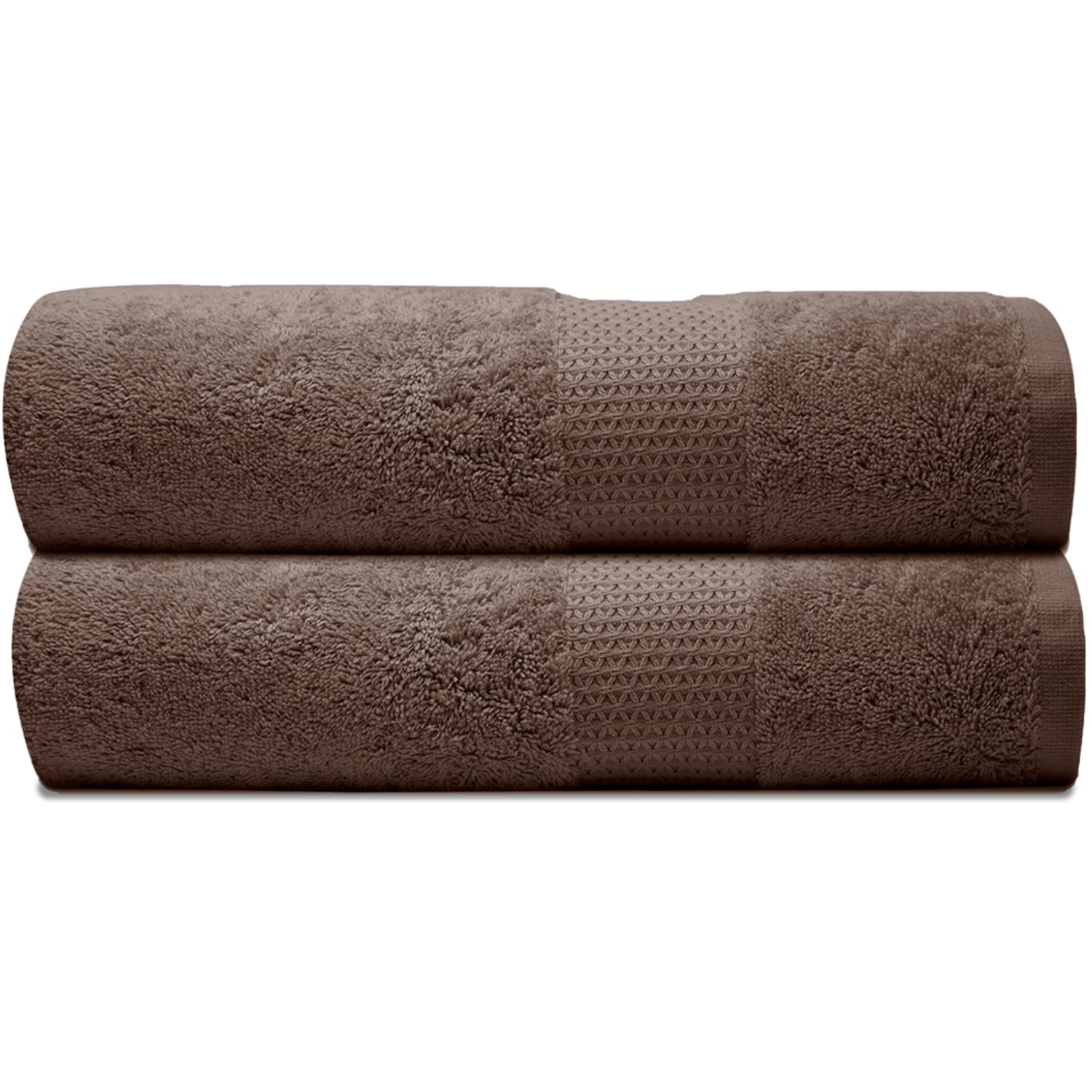 Towelogy® Premium Large Hand Towels Set 100% Combed Ring Spun Cotton Quick Dry & Super Absorbent Hotel Quality Multipurpose for Bathroom Spa Gym & Travel Size 50x85cm (Brown Peanut, Pack Of 2)