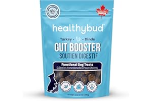 Healthybud Turkey Gut-Friendly Soft Chews for Dogs – Grain-Free Digestive & Stool Support Treats – for Sensitive Stomachs – H