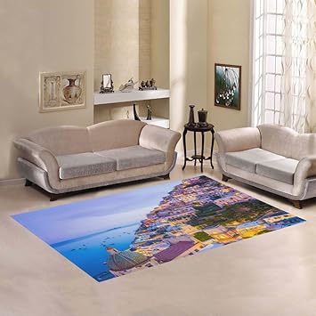 Amazon Com Artsadd Rug Positano Amalfi Coast Campania Sorrento Italy Area Rug 7 X5 Floor Rug For Living Room Bedroom Furniture Decor