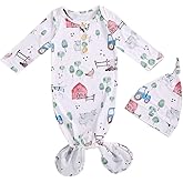 CIYCUIT Knotted Baby Gowns Newborn Coming Home from Hospital Outfit