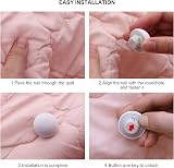 MQUPIN Quilt Fixing Clips 16 Pcs Duvet Cover Clips Mushroom Buttons Boxed view 7