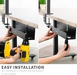 VIVO Under Desk Cable Management Tray 17 Inch Power Strip Holder Black view 3