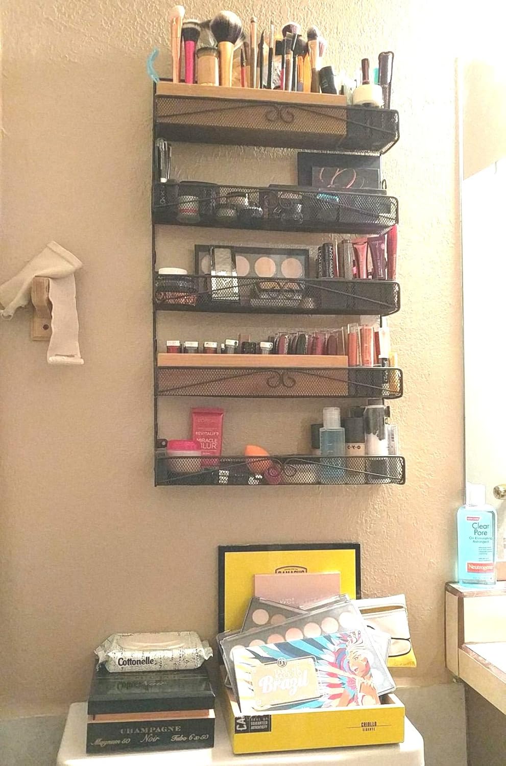 cabinet hanging spice rack on Wall Mounted Spice Rack Organizer For Cabinet Pantry Door Kitchen Large Hanging Spice Shelf 5 Tier Black Spice Racks Home Kitchen Botani Com Au