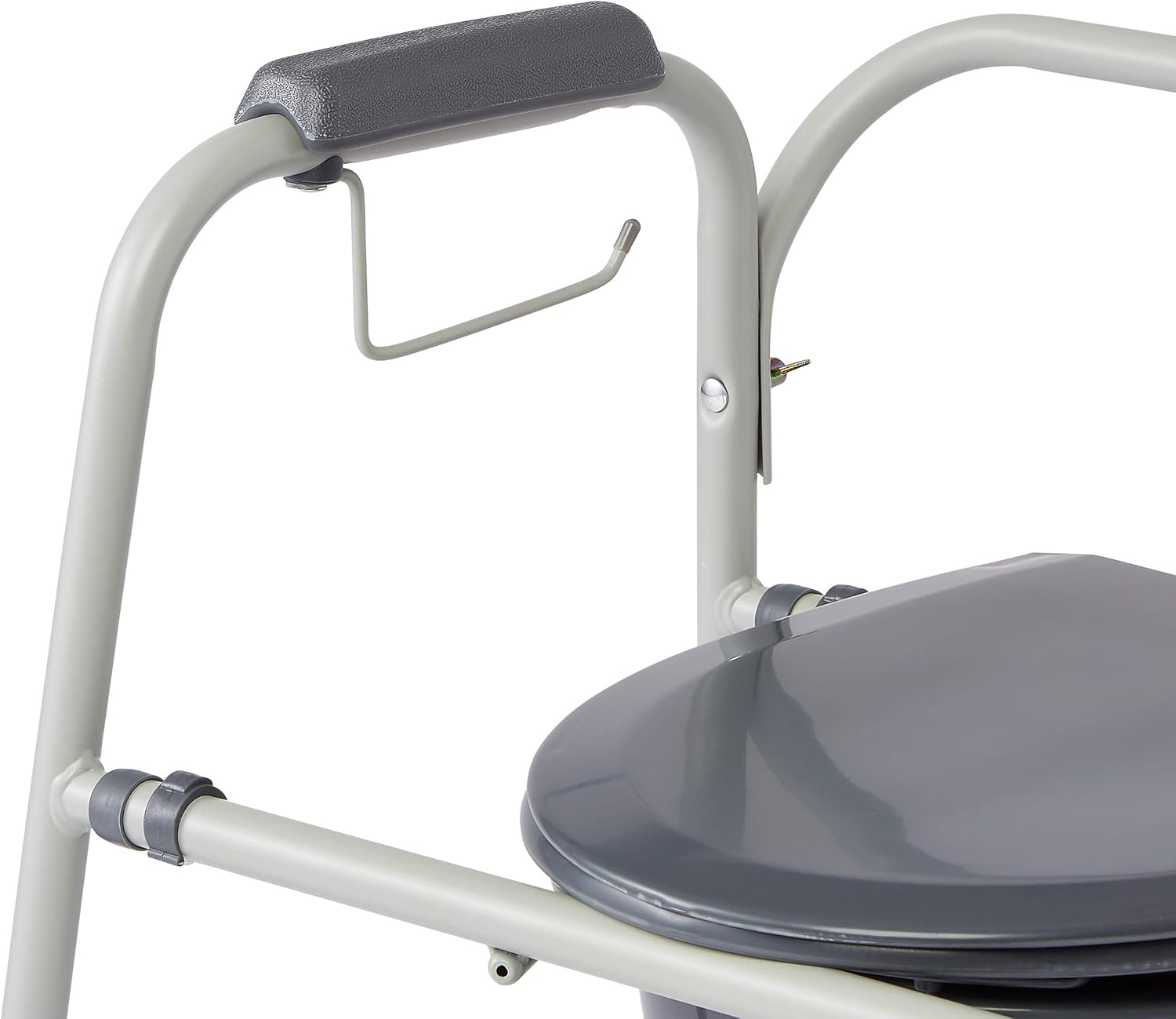 Medline Steel 3-in-1 Bedside Commode, Portable Toilet with Microban Antimicrobial Protection, Can be Used as Raised Toilet Seat Riser, Gray: Home Improvement