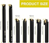 Donken 12mm Lathe Turning Tool Set 7 pcs Carbide Inserts Holder Wrenches view 4