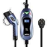 MUSTART Level 2 EV Charger, 40 Amp, 240 Volt, 25ft Cable, Electric Vehicle Portable Charger Plug-in EV Charging Station with 