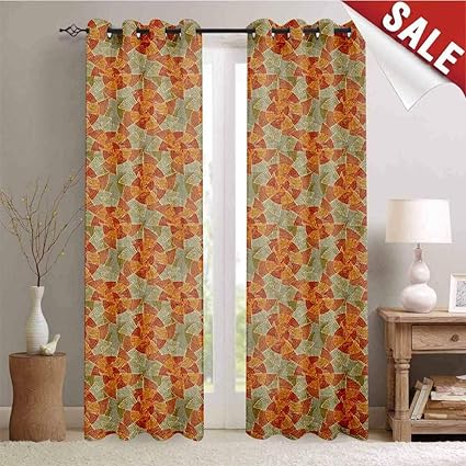 Amazon Com Pinwheel Drapes For Living Room Earth Tones Inspired