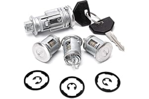 RHAOCZIYAUTO Ignition Switch Lock Cylinder with Door Lock & Keys Fit for Jeep Wrangler TJ 1998-2001 Replaces# 5003843AB, 4746311, 703719