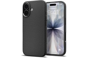 Spigen for iPhone 17 Case, Liquid Air [TPU Covered Camera Control] [No Magnet Ring] [Military-Grade Protection] - Matte Black