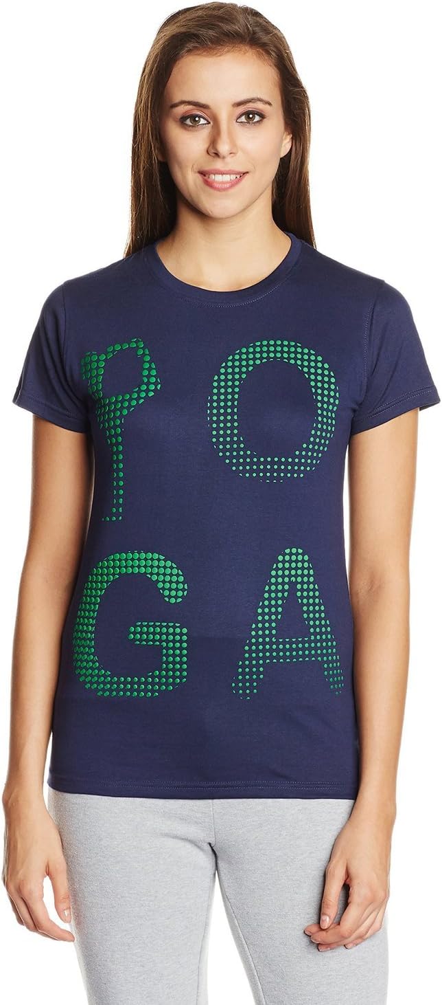 Urban Yoga Women's Cotton Slogan Half T Shirt top for Yoga Training and Exercise