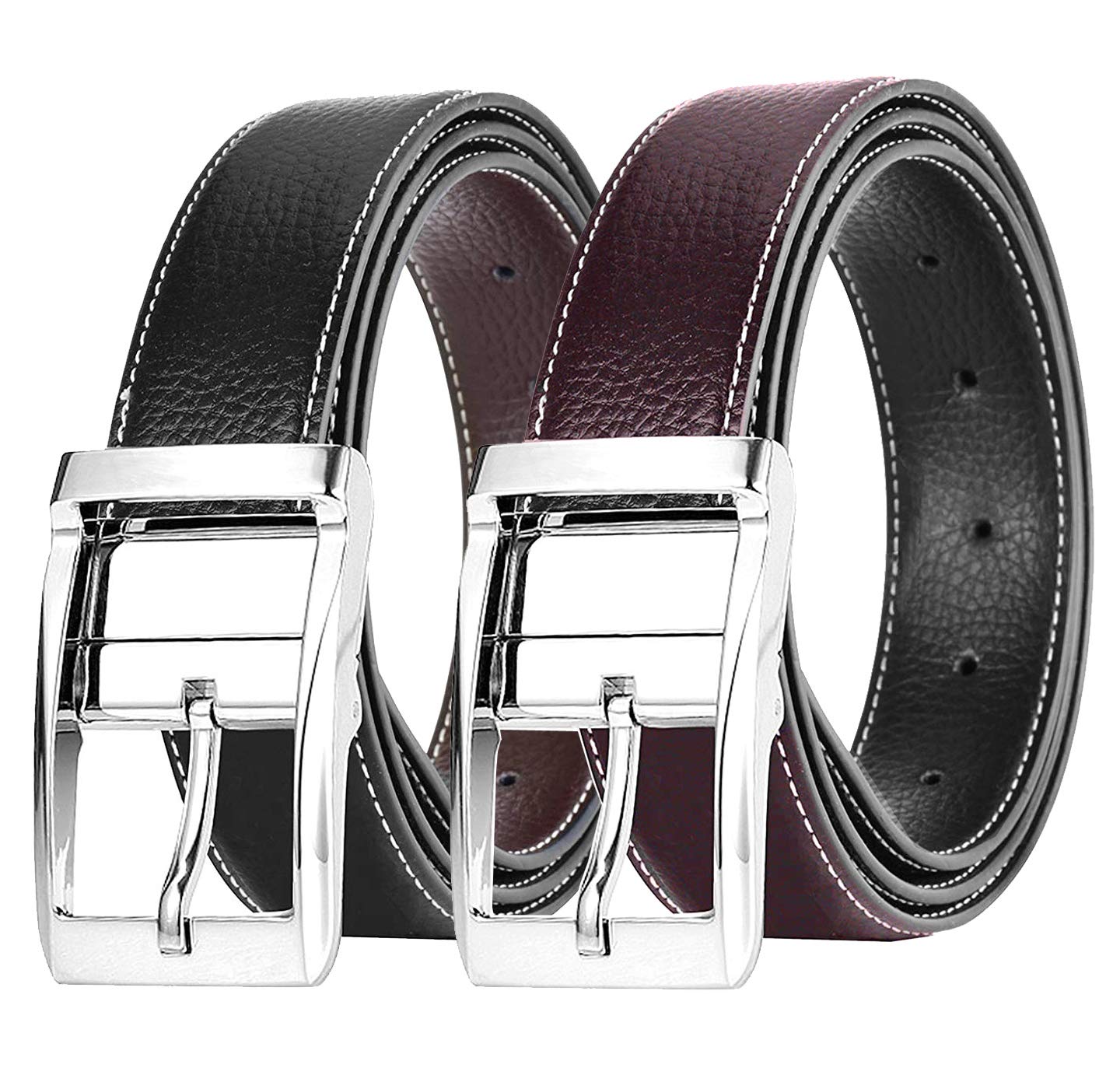 Men\'s Dress Belt Leather Reversible 1.25\